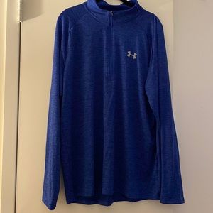 Mens cobalt blue Under Armor heatgear quarterzip